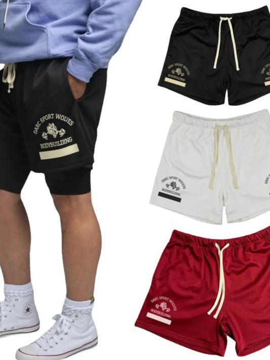 Men's Plus Size Graphic Drawstring Active Shorts Carauana Store