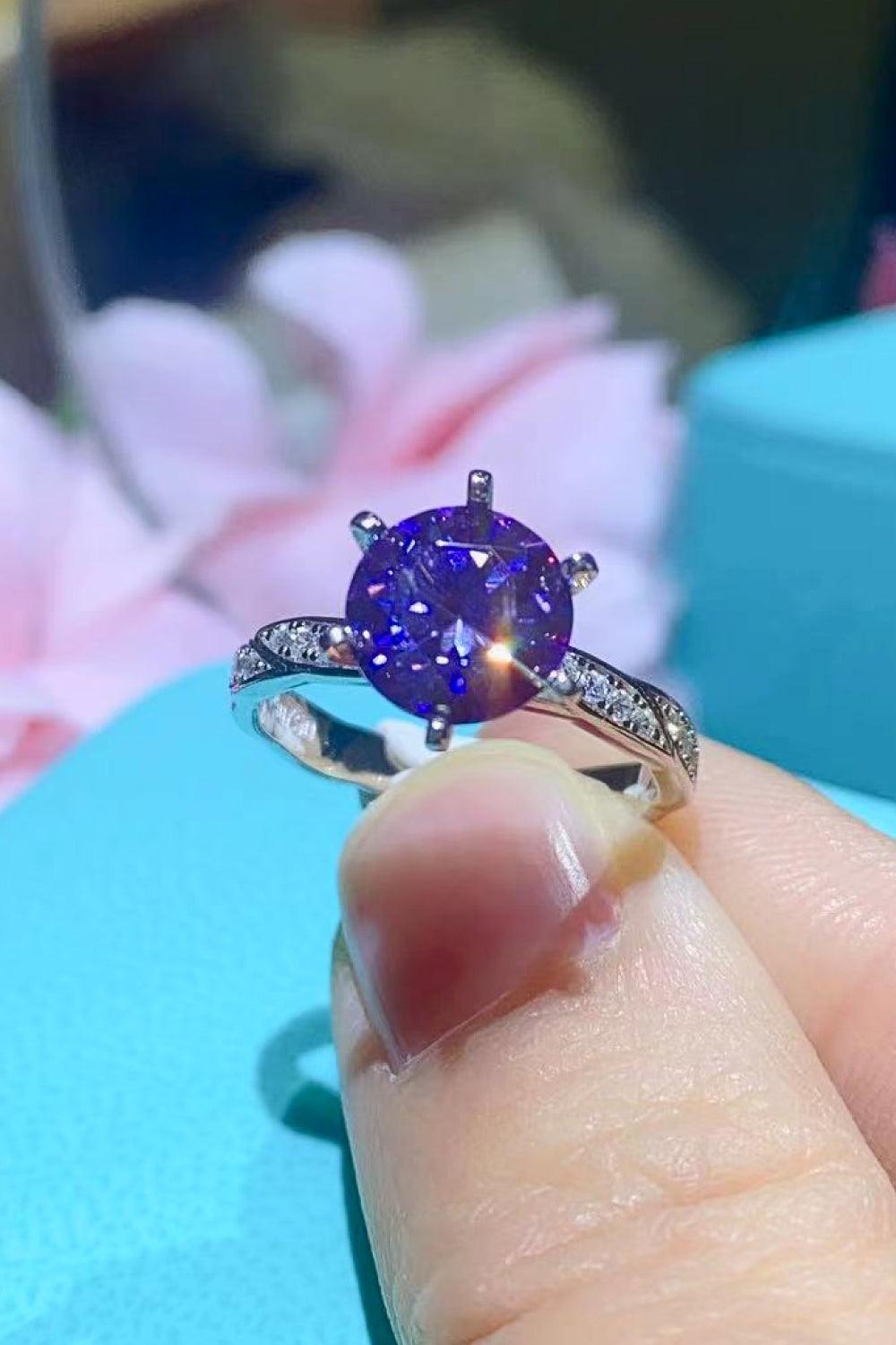 Nice To Meet You 2 Carat Moissanite 925 Sterling Silver Ring Carauana Store