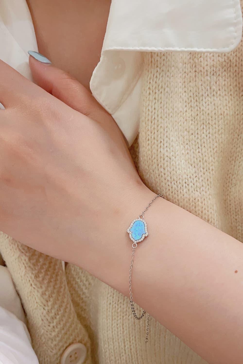 Opal 925 Sterling Silver Bracelet Carauana Store