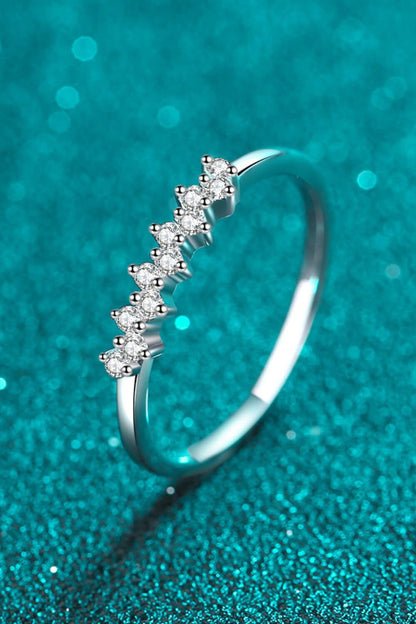 Eye-Catching 925 Sterling Silver Moissanite Ring Carauana Store