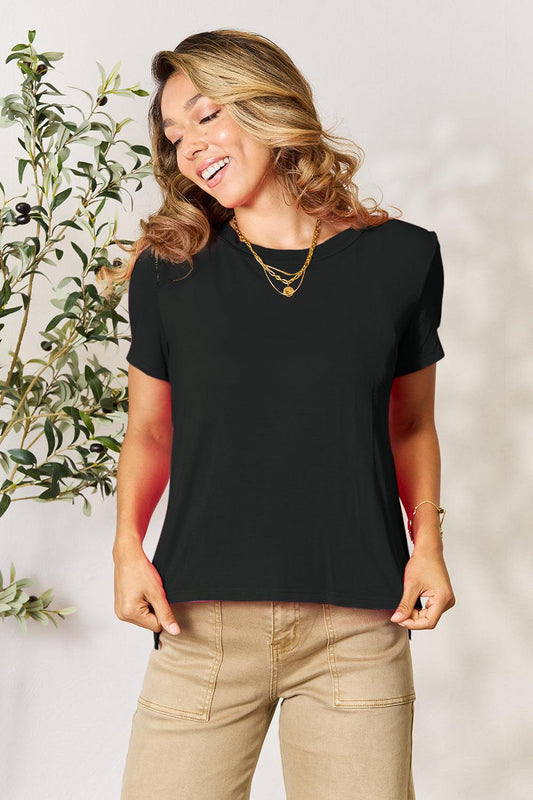 Basic Bae Full Size Round Neck Short Sleeve T-Shirt Carauana Store