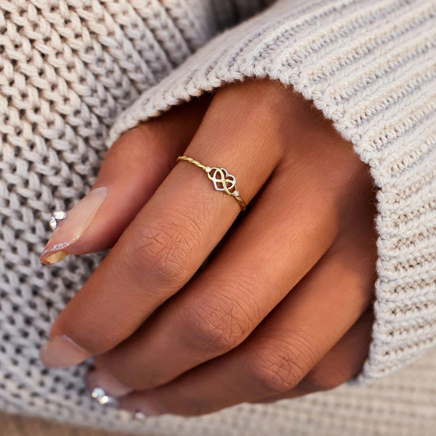 Number 8 Heart 925 Sterling Silver Ring Carauana Store