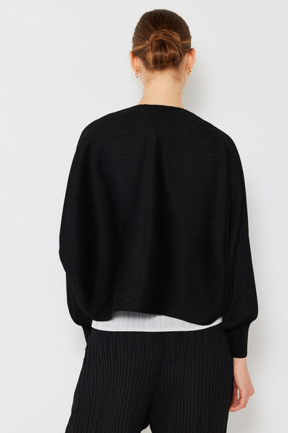 Marina West Swim Rib Pleated Puff Sleeve Bolero Cardigan Carauana Store
