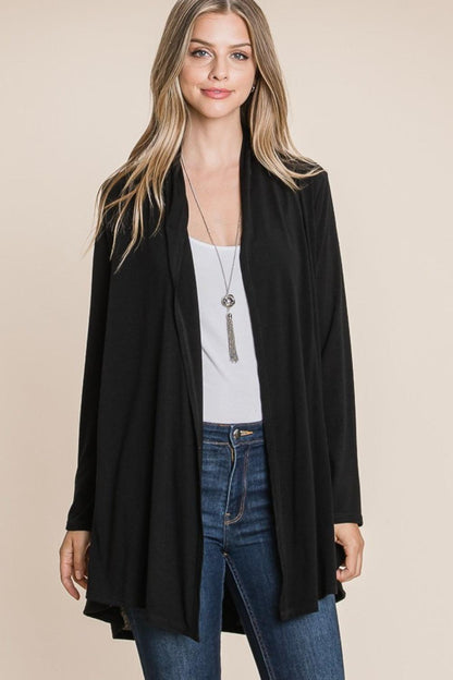 BOMBOM Open Front Long Sleeve Cardigan Carauana Store