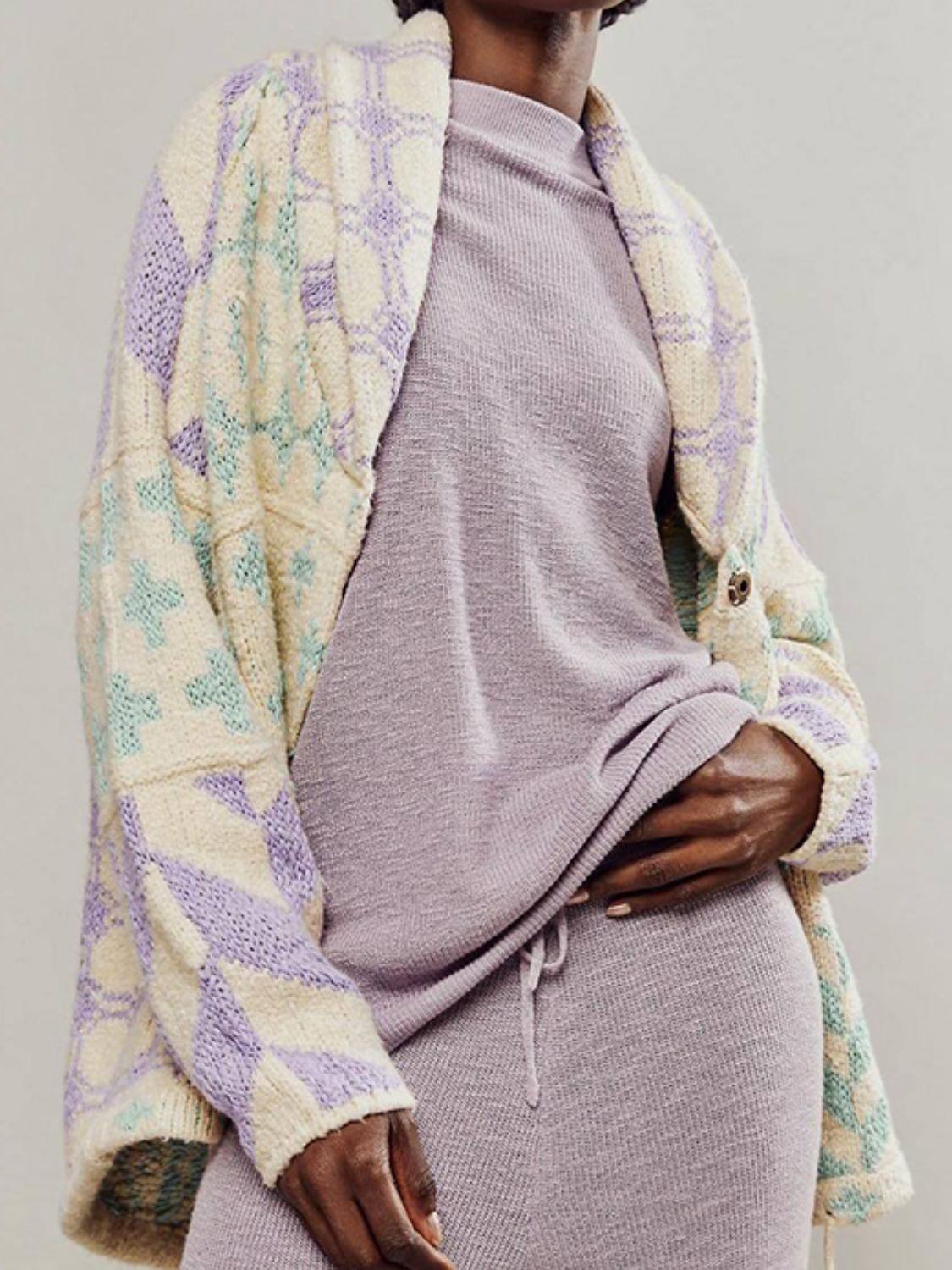 Collared Neck Long Sleeve Cardigan Carauana Store
