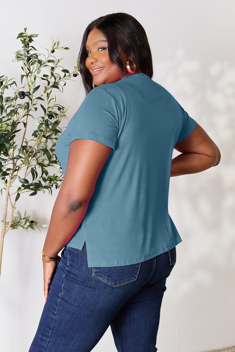 Basic Bae Full Size Round Neck Short Sleeve T-Shirt Carauana Store