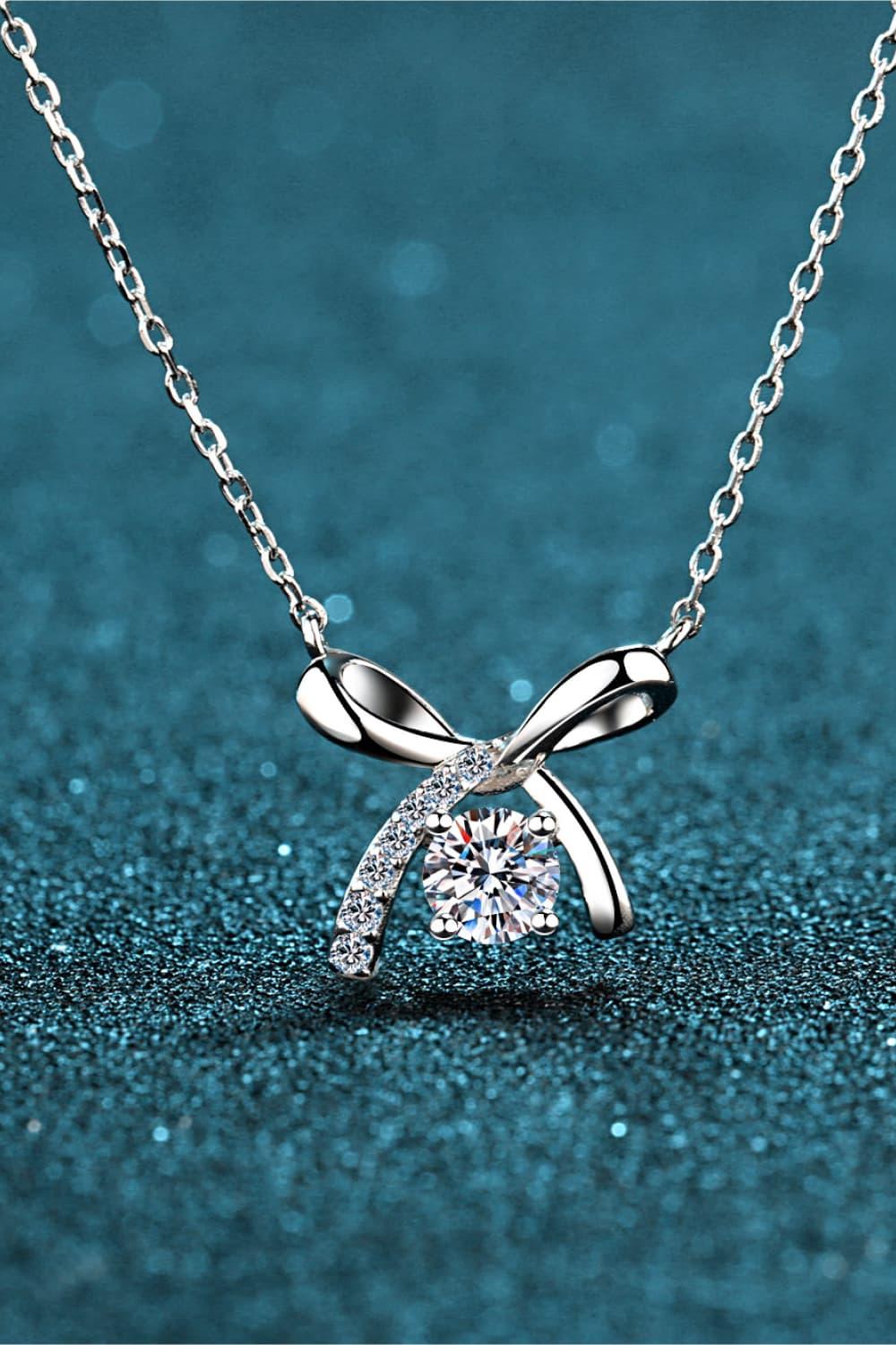 Moissanite 925 Sterling Silver Necklace CaRaUaNa Fashion