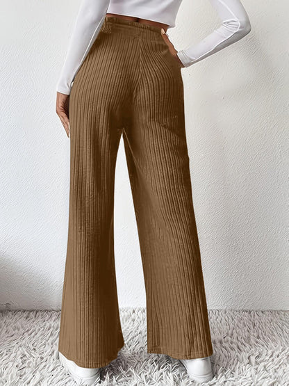Ribbed High Waist Pants Carauana Store