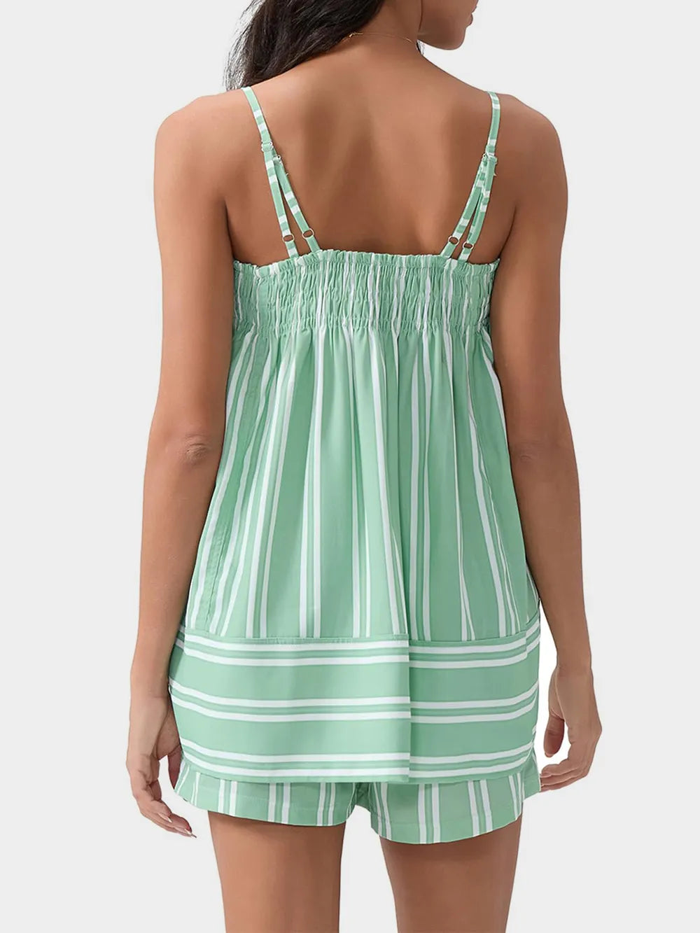 Smocked Square Neck Cami and Shorts Set Carauana Store