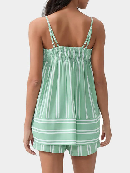 Smocked Square Neck Cami and Shorts Set Carauana Store