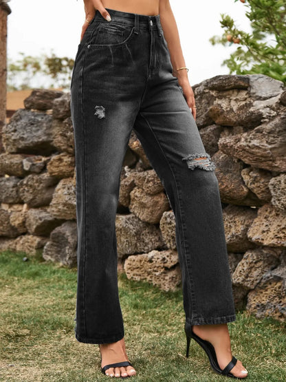 Distressed Jeans with Pockets Carauana Store