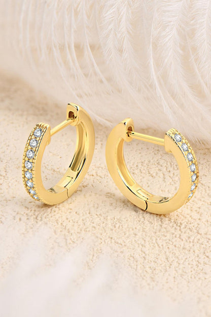 Inlaid Moissanite Hoop Earrings Carauana Store