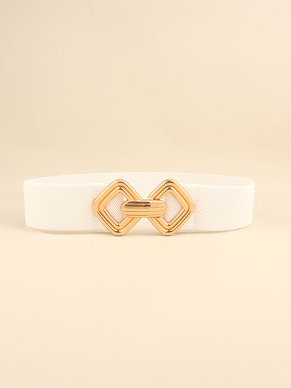 Geometric Buckle Elastic Wide Belt Carauana Store