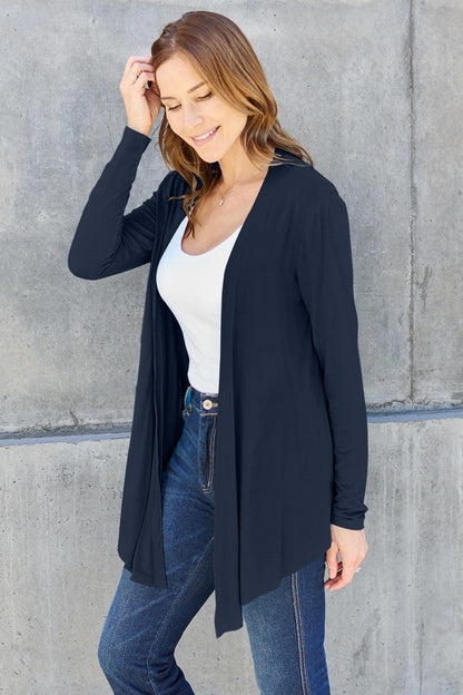 Basic Bae Full Size Open Front Long Sleeve Cardigan Carauana Store