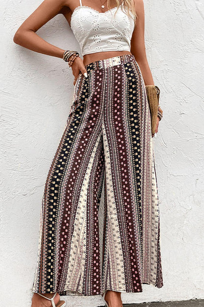 Floral High Waist Wide Leg Pants Carauana Store