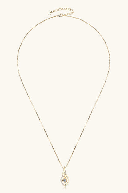 Moissanite 925 Sterling Silver Necklace CaRaUaNa Fashion