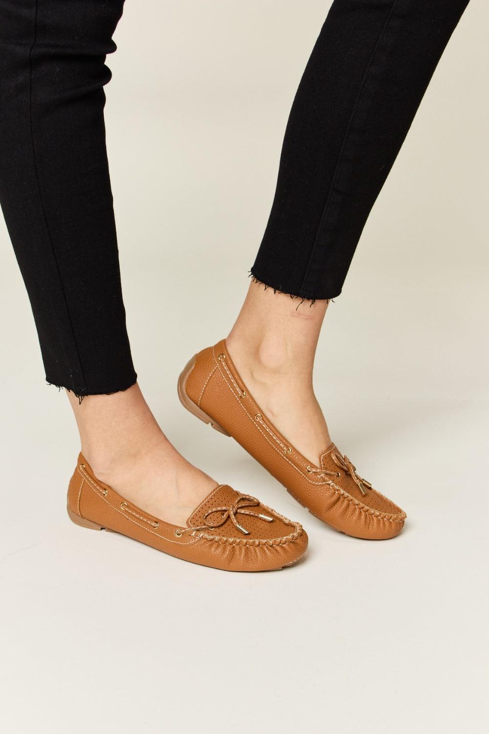 Forever Link Bow Decor Flat Loafers Carauana Store