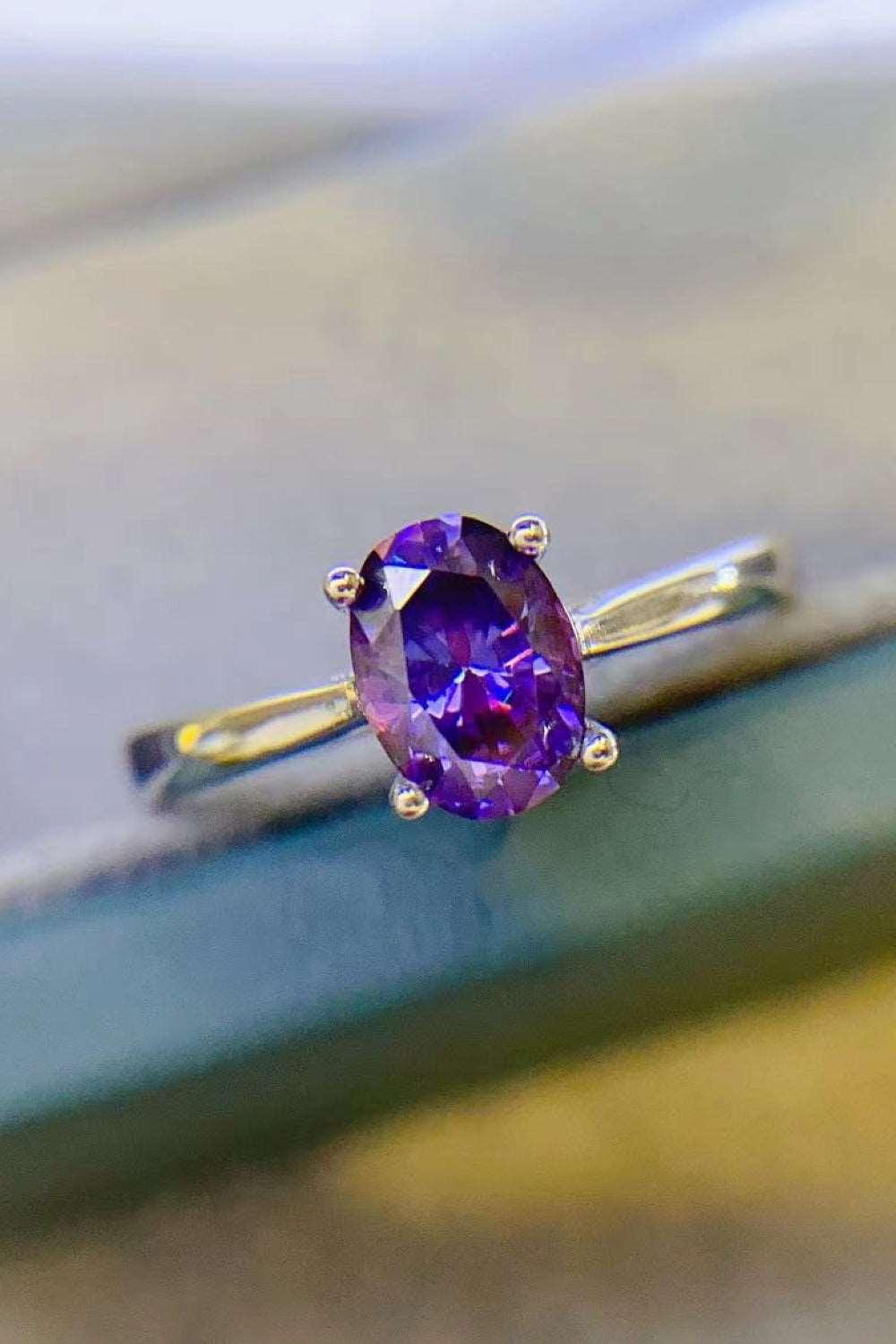 1 Carat Moissanite 4-Prong Solitaire Ring Carauana Store