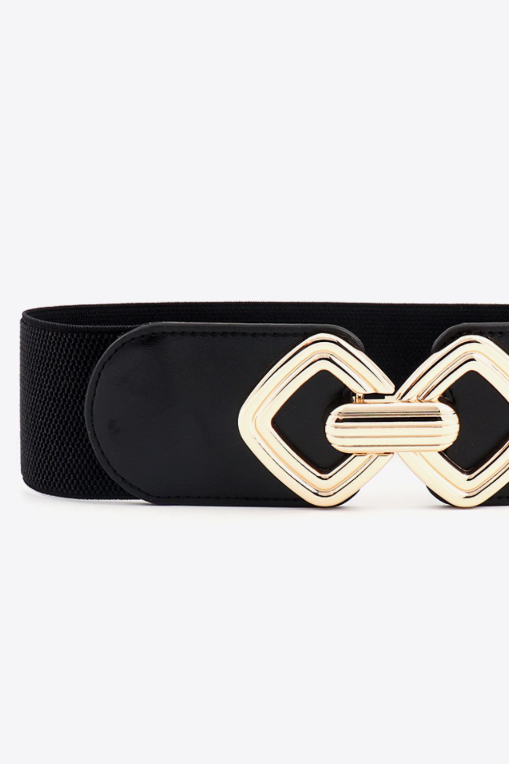 Geometric Buckle Elastic Wide Belt Carauana Store