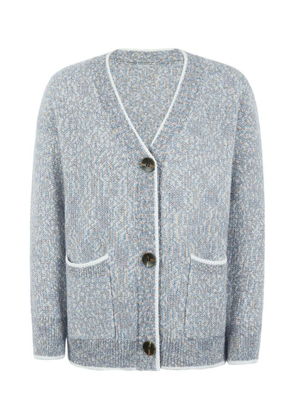 Button Down V-Neck Cardigan with Pockets Carauana Store