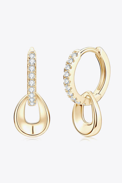 925 Sterling Silver Moissanite Double Hoop Earrings Carauana Store