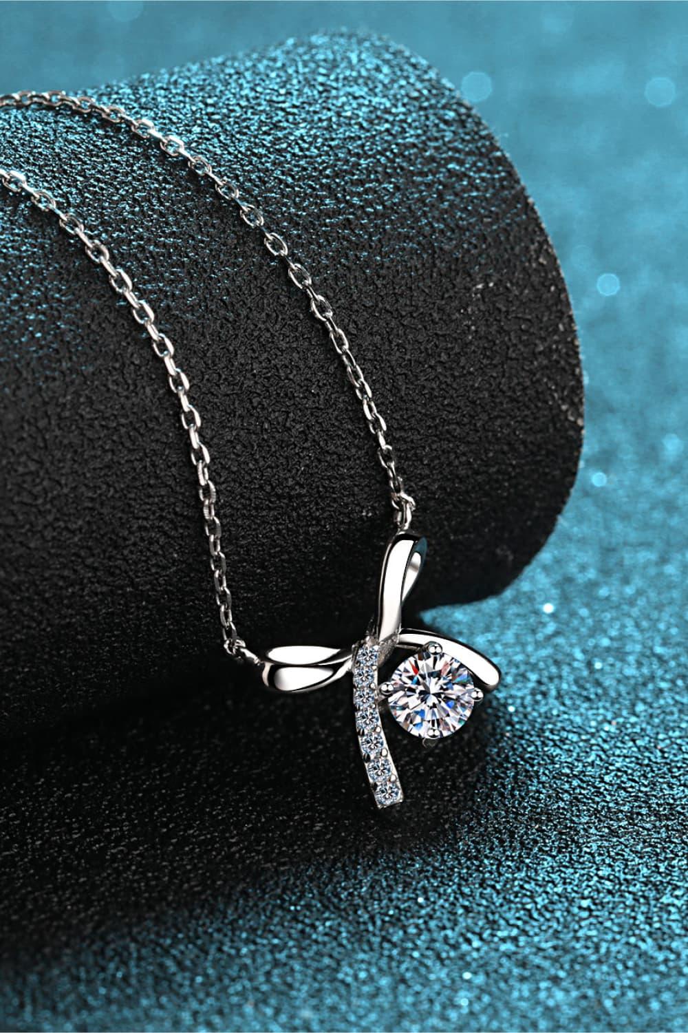 Moissanite 925 Sterling Silver Necklace CaRaUaNa Fashion