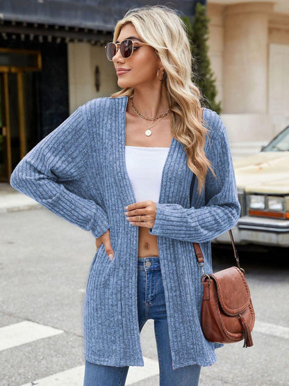 Open Front Long Sleeve Cardigan Carauana Store