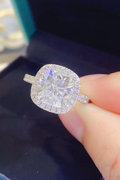 3 Carat Moissanite 925 Sterling Silver Square Ring Carauana Store