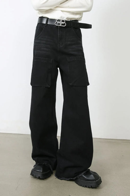 Men's Wide Leg Jeans with Pockets Carauana Store