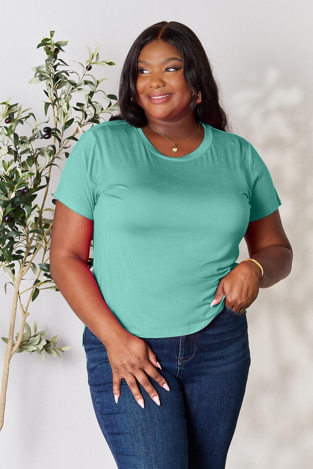 Basic Bae Full Size Round Neck Short Sleeve T-Shirt Carauana Store