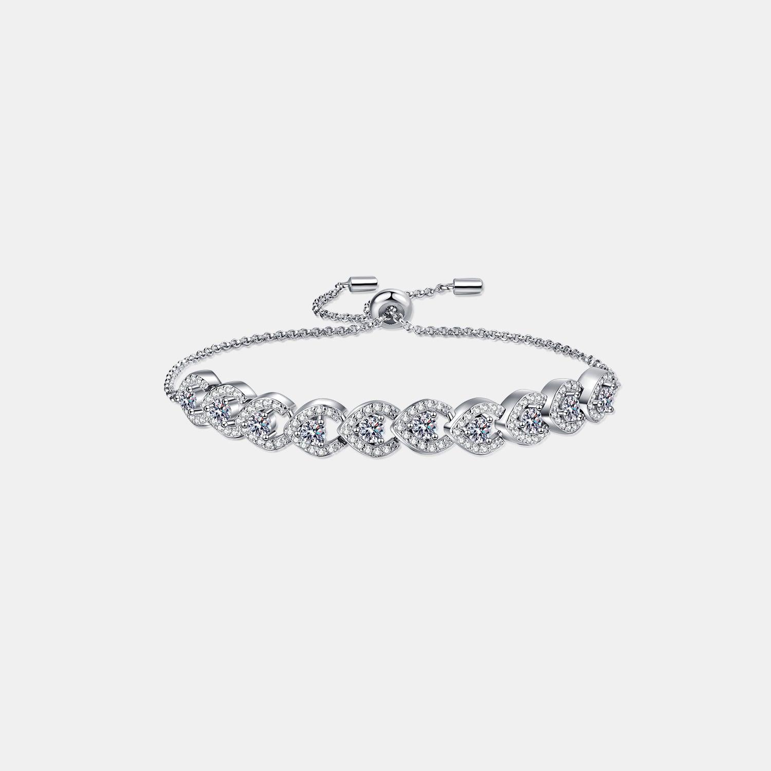 1 Carat Moissanite 925 Sterling Silver Bracelet Carauana Store