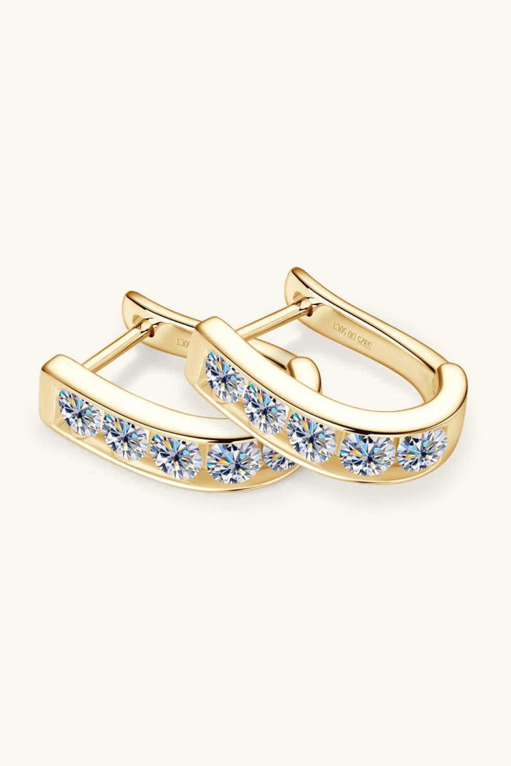 1 Carat Moissanite 925 Sterling Silver Earrings Carauana Store