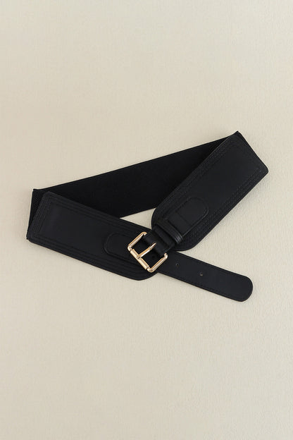 Elastic Wide PU Belt CaRaUaNa Fashion