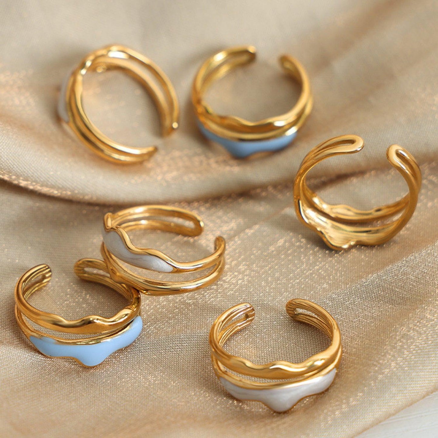 18K Gold-Plated Open Ring Carauana Store