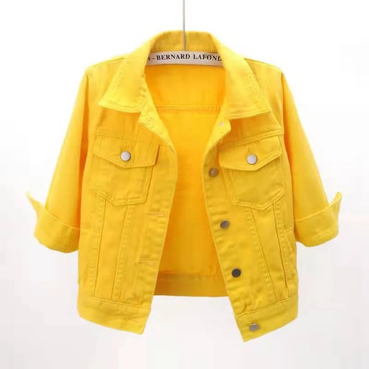 Full Size Cropped Denim Jacket Plus Size Carauana Store