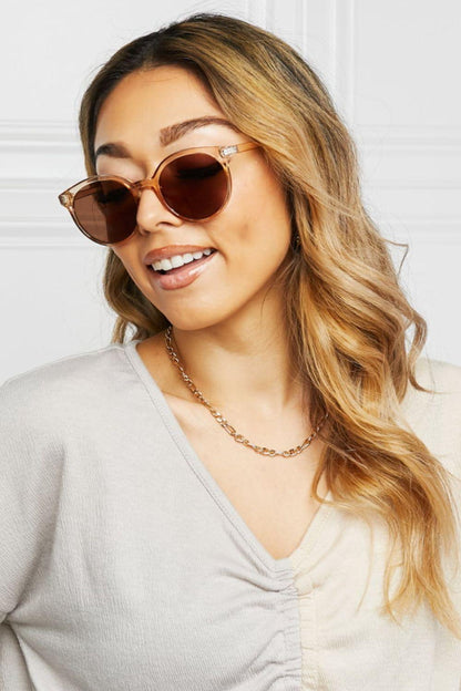 Round Full Rim Polycarbonate Frame Sunglasses Carauana Store