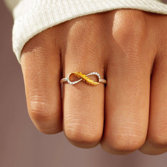 Feather 925 Sterling Silver Zircon Ring Carauana Store