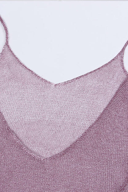 Slit Scoop Neck Sleeveless Cover Up Carauana Store