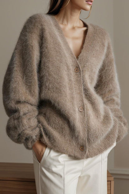 Button Up Dropped Shoulder Cardigan Carauana Store