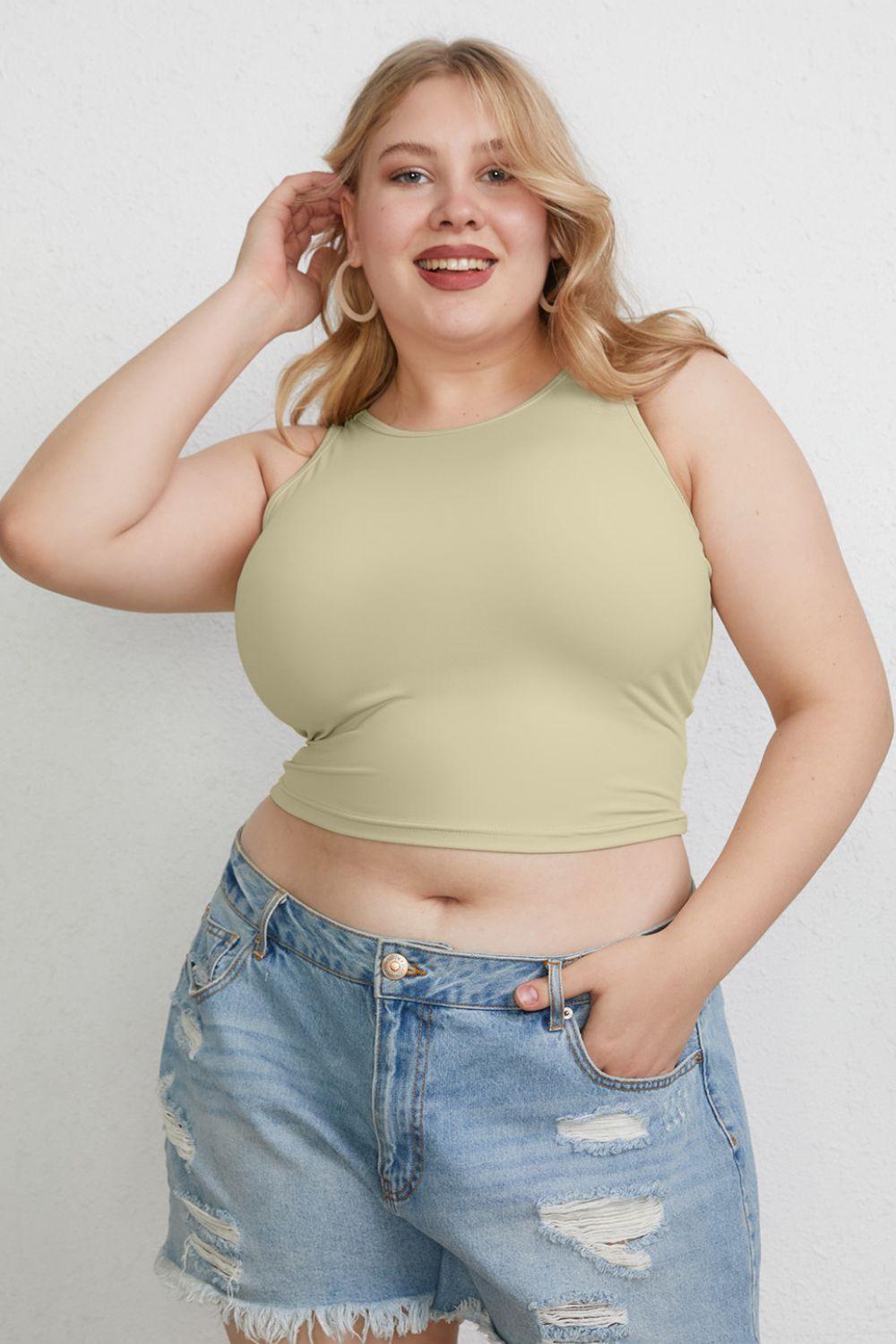 Basic Bae Full Size Round Neck Slim Tank Carauana Store