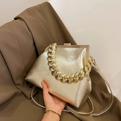 Carauana UNIU Knitted Crossbody Bag NEW COLLECTION gold in hand