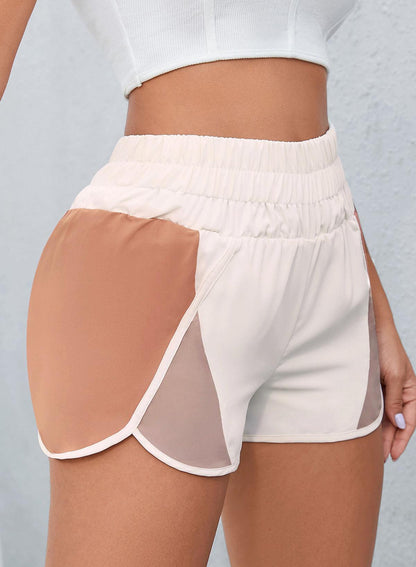 Color Block Wide Waistband Shorts Carauana Store