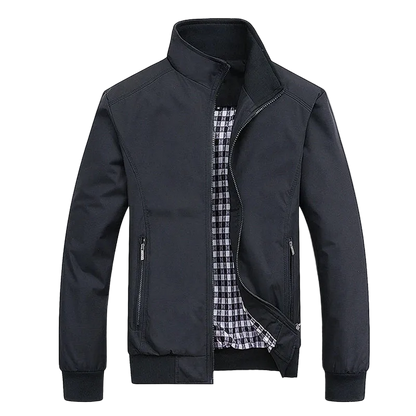 DEE MOONLY Casual Hooded Bomber Jacket for Men L–6XL FRONT BLACK