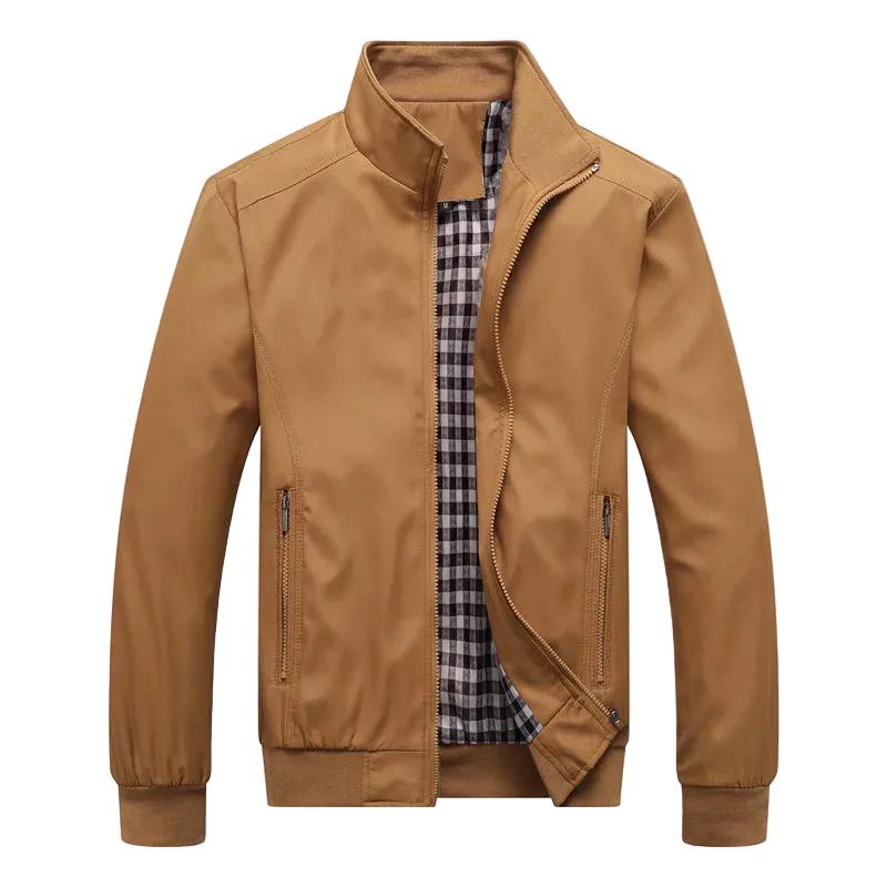 DEE MOONLY Casual Hooded Bomber Jacket for Men L–6XL FRONT BROWN