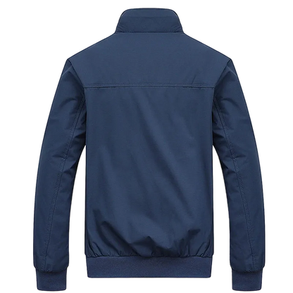 DEE MOONLY Casual Hooded Bomber Jacket for Men L–6XL RETRO BLUE