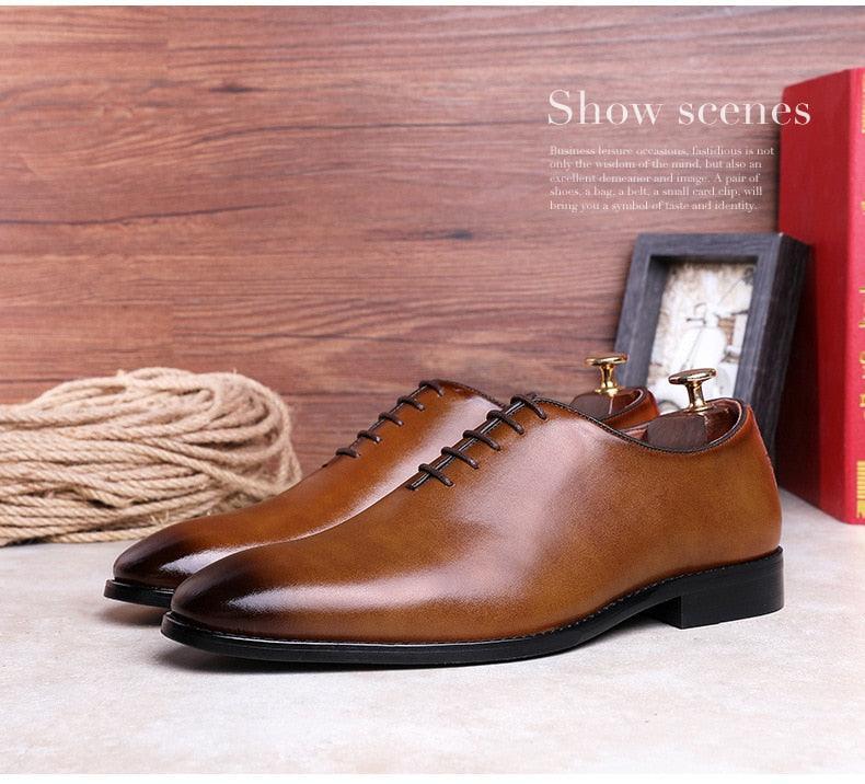 DESAI Men Business Dress Soft Genuine Leather Fashion Mens Comfortable Oxford Shoes