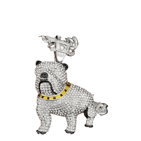 ZIDOM Dog Pendant Necklace – Rhinestone Cuban Chain