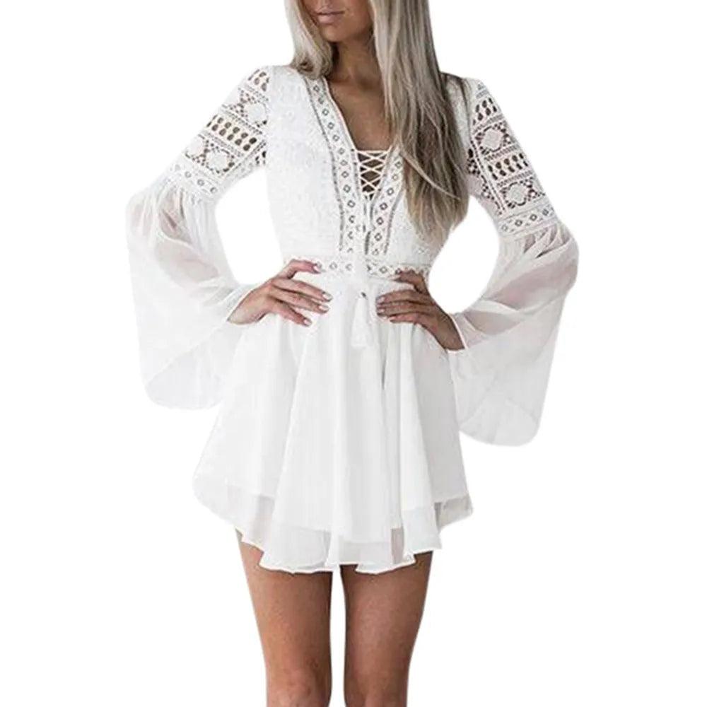 Fashion Dresses 2023:Women's Casual Lace Long Sleeve Bodycon Cocktail Party Pencil Dresss