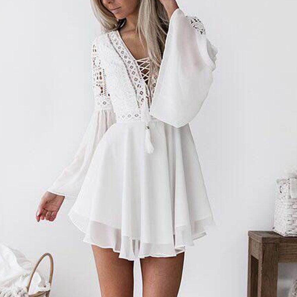 Fashion Dresses 2023:Women's Casual Lace Long Sleeve Bodycon Cocktail Party Pencil Dresss