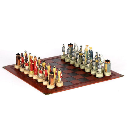 Historical Theme Resin Chess Figures 32 Painted Chess Game Gift Collection